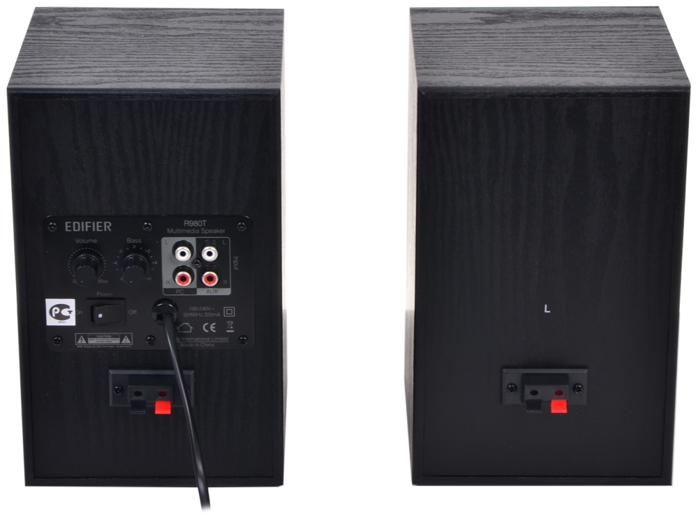 Колонки Edifier R980T темное дерево/черный Активные, 2 x 12W RMS, 70-18000Гц, дерево