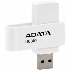 Флешка USB ADATA UC310 (UC310-128G-RWH), 128Gb, USB 3.2 Gen1, R/W 100/30, белый