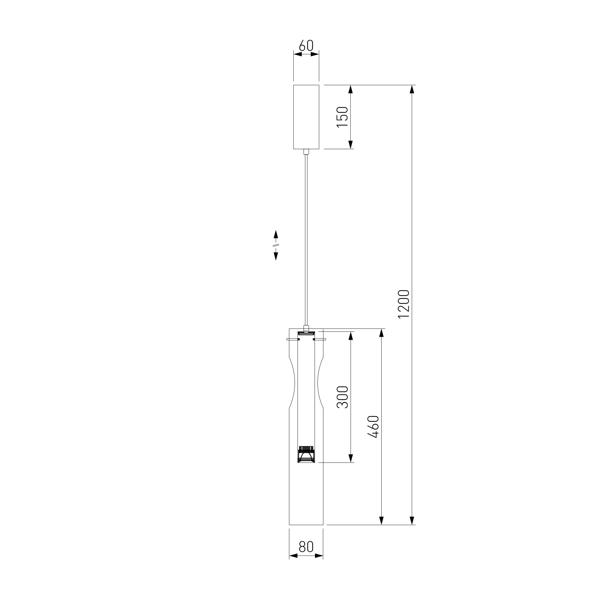 50253/1 LED/ подвесной светильник/ черный