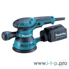 Эксцентриковая шлифовальная машина Makita BO5040 ЭШМ,300Вт,ф125мм,12000об\м,ампл-2.8мм,1.4кг,кор,п\сборник,доп.рукоятка
