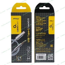 Кабель-переходник USB Cablexpert CCAB-CM35M-1M-W, Type-C/Jack3.5, Mobile, 1м, белый, коробка