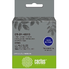 Картридж ленточный Cactus CS-D1-45013 12мм, черный шрифт, белый фон, 7м для DYMO LM 160, 210D, 280, PnP, 420P, 500 TS; Rhino Pro 6000, 5200, 4200