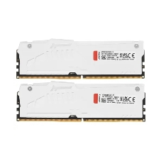 Оперативная память Kingston Fury Beast, DDR5, 32Gb (2x16Gb), 6000MHz, CL36, DIMM, с радиаторами, RGB, белый