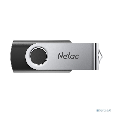 Флешка USB Netac U505 (NT03U505N-128G-20BK), 128Gb, USB 2.0, R/W 70/30, черный/серебристый