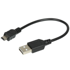 Кабель Rexant Шнур mini USB (male) - USB-A (male) 0.2M черный