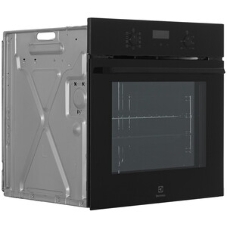 Духовой шкаф с паром Electrolux EOD5C70BZ SteamBake,цвет -черный, утапливаемые переключатели, таймер отключения, отложенный старт, будильник, хромированные направляющие из нержавеющей стали Easy Entry, телескопические направляющие FlexiRunners (1 ур) с изменением высоты установки, 3 стекла, каталитическая очистка