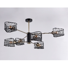 Светильник Ambrella light TR80172/6 SB/BK бронза/черный E27/6 max 40W D950*375
