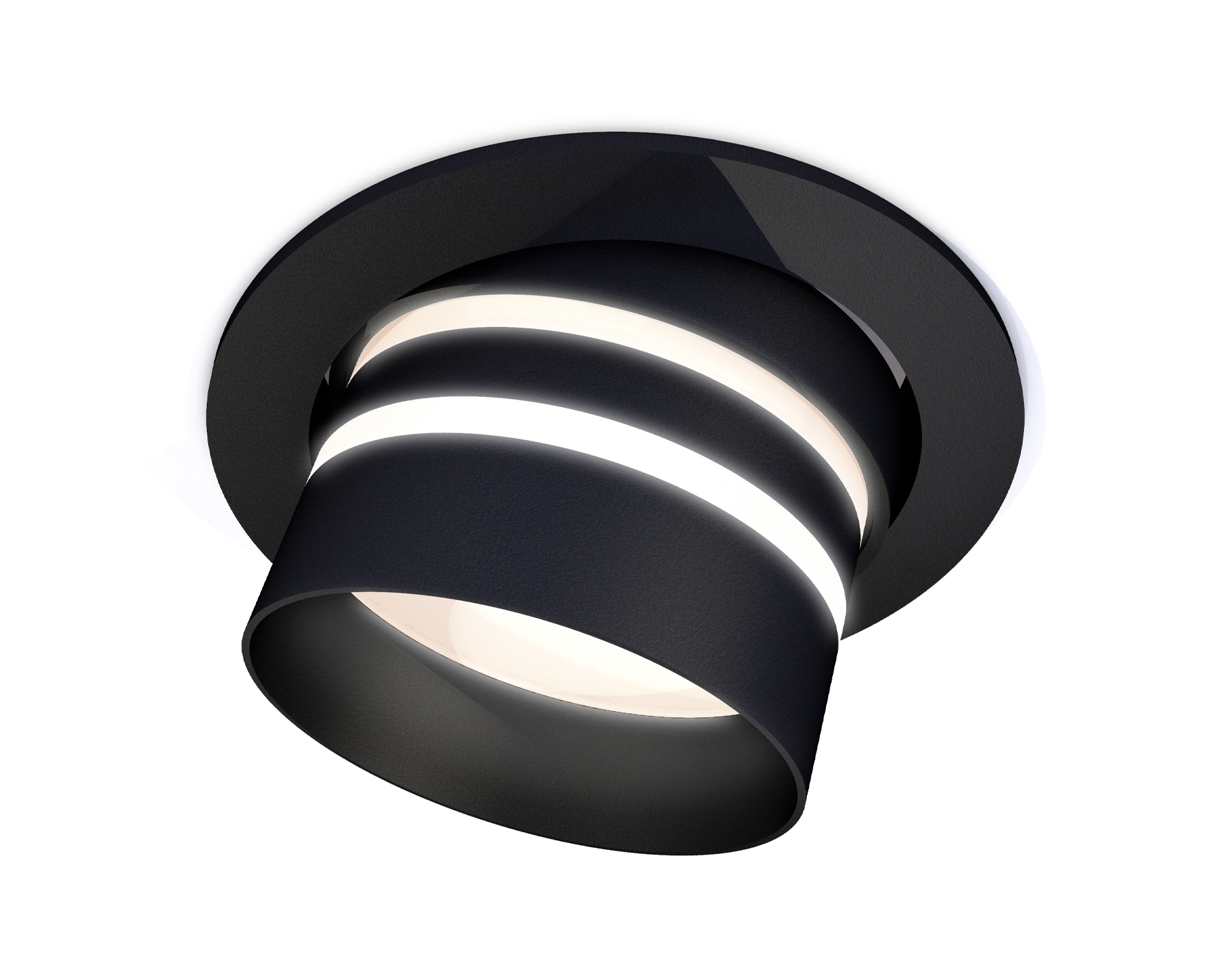 Комплект встраиваемого поворотного светильника Ambrella light XC7652082 SBK/FR черный песок/белый матовый MR16 GU5.3 (C7652, N7142)