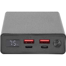 Портативный аккумулятор Digma DGPD100WA 20000mAh QC3.0/PD3.0 100W 5A 2xUSB-A/2xUSB-C черный