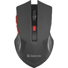 Мышь беспроводная Defender Accura MM-275 красный, 1600 dpi, радиоканал, USB, кнопки - 6