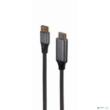 Кабель DisplayPort->HDMI Cablexpert CC-DP-HDMI-4K-6, 4K, 1.8м, 20M/19M, черный, экран, пакет