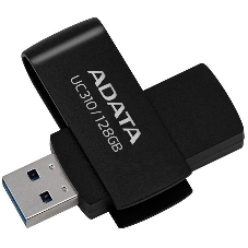 Флешка USB ADATA UC310 (UC310-128G-RBK), 128Gb, USB 3.2 Gen 1, R/W 100/30, черный
