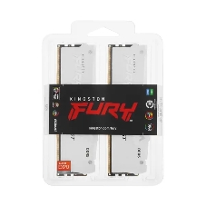Оперативная память Kingston Fury Beast, DDR5, 32Gb (2x16Gb), 6000MHz, CL36, DIMM, с радиаторами, RGB, белый