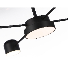 Потолочный светодиодный светильник Ambrella light FL51632/4+1 BK/GD черный/золото 3000K-6400K 48W 910*745*300 (ПДУ ИК)