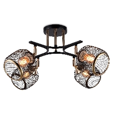 Светильник Ambrella light TR80177/4 BK/FGD черный/золото E27/4 max 40W D640*260