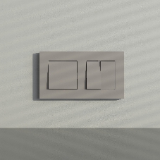 Рамка на 2 поста Slab (дымчатый софт) W0022917