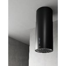 Вытяжка Kuppersberg TUBA 35 B, цилиндрическая, островная, 35 см, электронное кнопочное управление, таймер, отвод/рециркуляция, 3 скорости, производительность 850 м3/ч, LED освещение, обратный клапан, уровень шума 68 дБ, угольный фильтр CF110 (опция), цвет черный