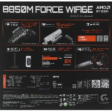 Материнская плата Gigabyte B850M FORCE WF6E (V1.2), AM5, AMD B850, 2xDDR5, 4xSATA, 3xM.2, 1xPCIe 5.0 x16, 1xPCIe 4.0 x4, 1xDP, 1xHDMI, 1x2.5Gb LAN, Wi-Fi 6E, Bluetooth 5.3, 1xUSB-C 5Gbps, 1xUSB-A 10Gbps, 2xUSB-A 5Gbps, 2xUSB-A 2.0, 3x3.5 мм, 7.1, mATX