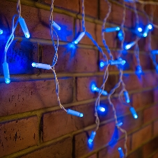 Гирлянда Neon-night Айсикл (бахрома) светодиодный, 4,8 х 0,6 м, белый провод, 230 В, диоды синие, 176 LED