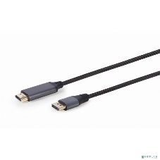Кабель DisplayPort->HDMI Cablexpert CC-DP-HDMI-4K-6, 4K, 1.8м, 20M/19M, черный, экран, пакет