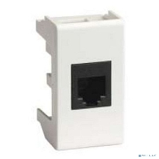 Компьютерная розетка Viva RJ-45 кат.5Е, неэкранированная (8P8C, Hyperline, Dual IDC), белая, 1 модуль