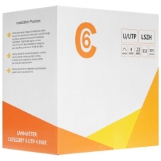 Кабель информационный Lanmaster LAN-6EFTP-HFLT-OR кат.6 FTP 4 пары 23AWG LSZH внутренний 305м оранжевый