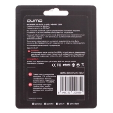 Флеш карта MicroSDXC 128Gb QUMO Class 10 UHS-I U3 черный adp