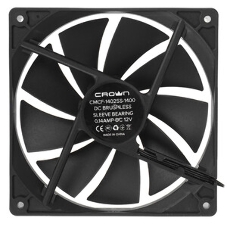 Вентилятор для корпуса Crown CMCF-14025S-1400 черный, 140 мм, 1200 об/мин, 27 дБ, 3 pin