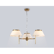 Люстра Ambrella light LH72471/3 BS/WH латунь/белый Е14/3 max 40W D800*290-1080