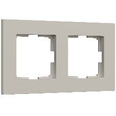 Рамка на 2 поста Slab (дымчатый софт) W0022917