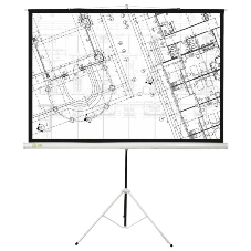 Экран Cactus 127x127см Triscreen CS-PST-127X127 1:1 напольный рулонный белый