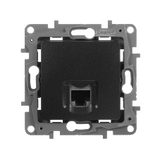 Информационная розетка RJ 45, категория 5e, UTP, Etika, антрацит