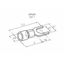 Наконечник вилочный изолированный Rexant 3.2 мм 1.5-2.5 мм² (НВи 2.5-3) синий