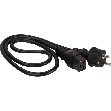 Шнур питания Lanmaster LAN-PP19L/SH-5.0-BK C19-Schuko проводник.:3x1.5мм2 5м 220В 16А черный