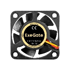 Вентилятор для корпуса ExeGate EX04010SB2P-5 черный, 40 мм, 5500 об/мин, 26 дБ, 3 pin