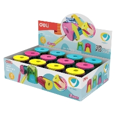 Точилка для карандашей ручная Deli ER01000 U-touch, 1 отверстие, пластик, ассорти, дисплей