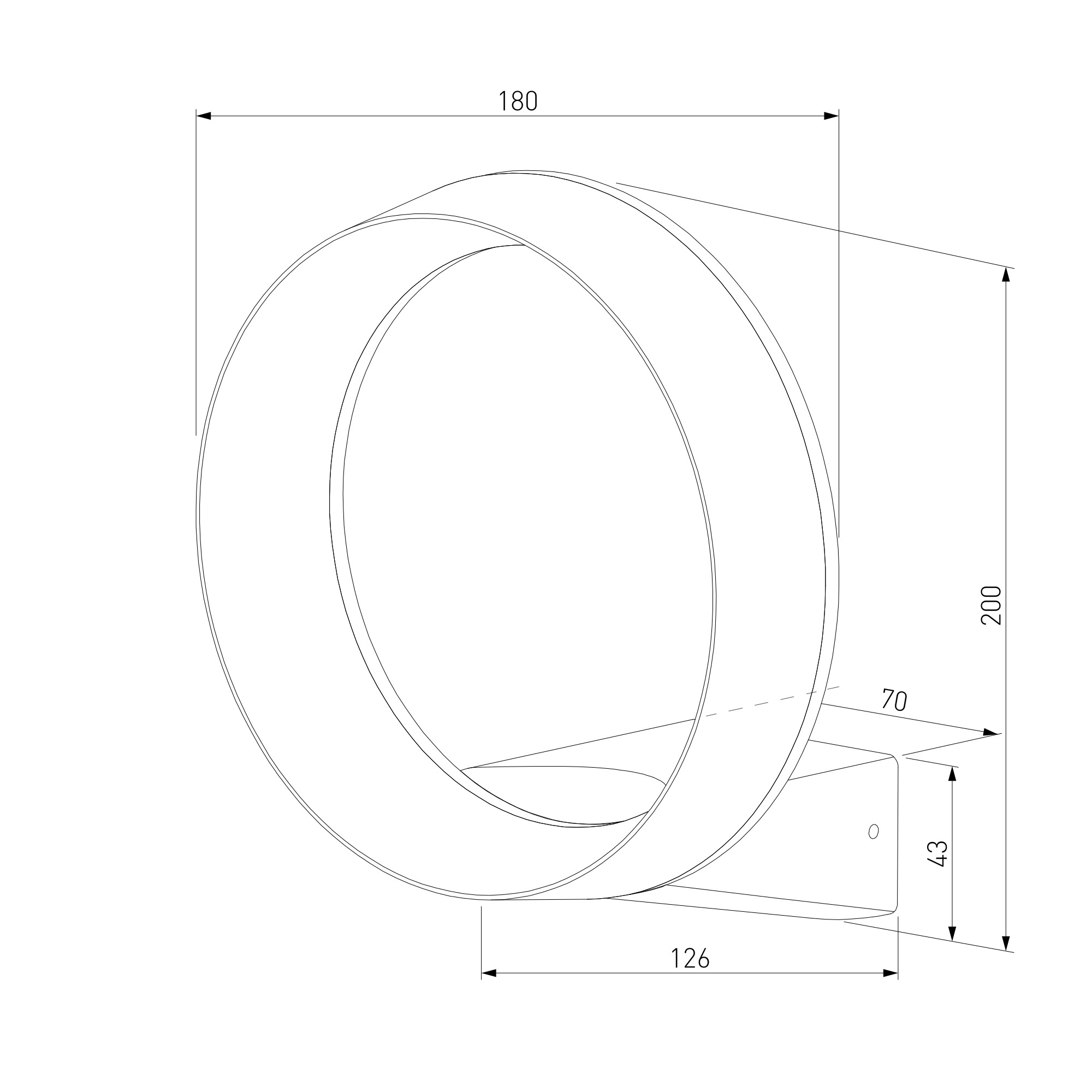 1710 TECHNO LED / Светильник садово-парковый со светодиодами Ring белый