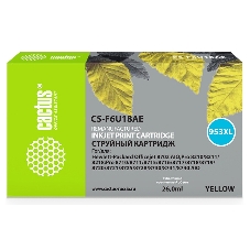 Картридж струйный Cactus CS-F6U18AE (953XL) желтый (26 мл) для HP OJ Pro 7740/8210/8218/8710/8715