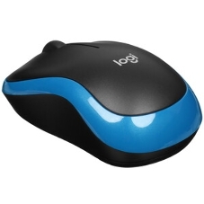 Мышь беспроводная Logitech M185 синий, 1000 dpi, радиоканал, USB, кнопки - 3