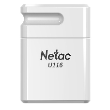 Флешка USB Netac U116 mini (NT03U116N-016G-32WH), 16Gb, USB 3.2, R/W 90/30, белый