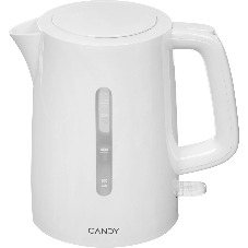 Чайник электрический Candy CK-100 белый, 1.7 л, 2200 Вт, скрытый нагревательный элемент