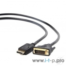 Кабель DisplayPort-DVI Gembird/Cablexpert 3м, 20M/19M, черный, экран, пакет