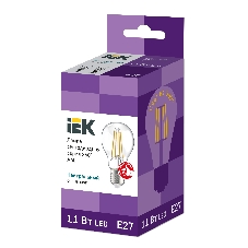 Лампа cветодиодная LED A60 шар прозр. IEK LLF-A60-11-230-40-E27-CL 11Вт 230В 4000К E27 серия 360°
