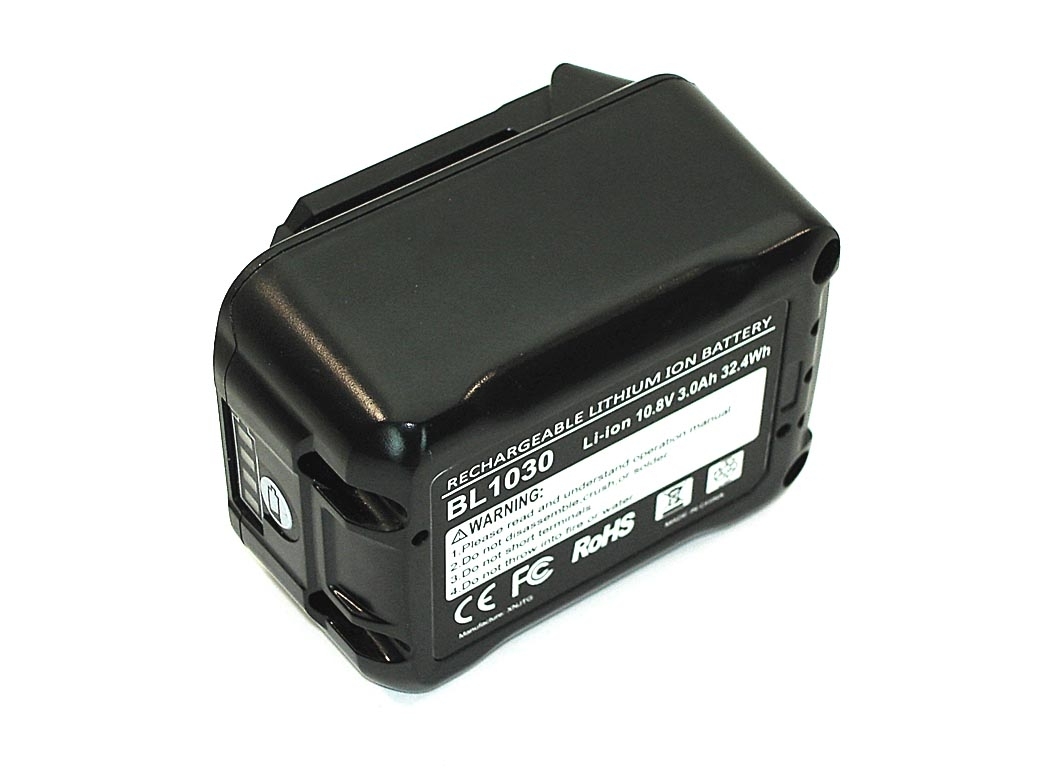 Аккумулятор для MAKITA (p/n: BL1041B, BL1021B, BL1015N) 3Ah 12V Li-Ion
