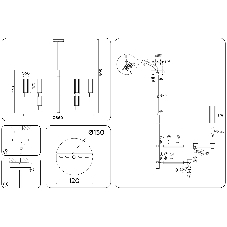 Люстра Ambrella light LH55515/12 BK/BS/CL черный/латунь/прозрачный E14*12 max 40W D860*905