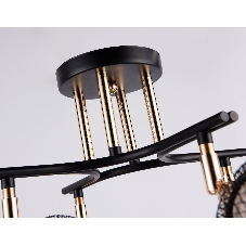 Светильник Ambrella light TR80177/4 BK/FGD черный/золото E27/4 max 40W D640*260