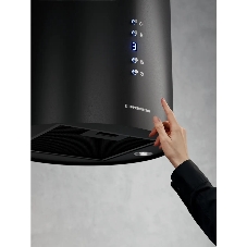 Вытяжка Kuppersberg TUBA 35 B, цилиндрическая, островная, 35 см, электронное кнопочное управление, таймер, отвод/рециркуляция, 3 скорости, производительность 850 м3/ч, LED освещение, обратный клапан, уровень шума 68 дБ, угольный фильтр CF110 (опция), цвет черный