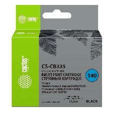 Картридж струйный Cactus CS-CB335 №140 черный (17 мл.) для HP DeskJet D4263/D4363; OfficeJet J5783/J6413