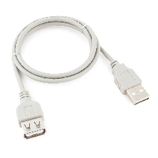 Кабель-удлинитель USB2.0 Cablexpert CC-USB2-AMAF-75CM-N, AM/AF, медь, Pro, 75 см, серый, пакет