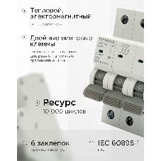 Автоматический выключатель Гарнизон CB-47100-3-100-10-C, ВА 47-100, 3P, 100А, 10kA (С)